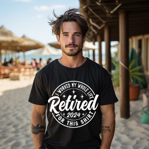 Pensionerad 2024 Pensionering Män Kvinnor Humor T Shirt