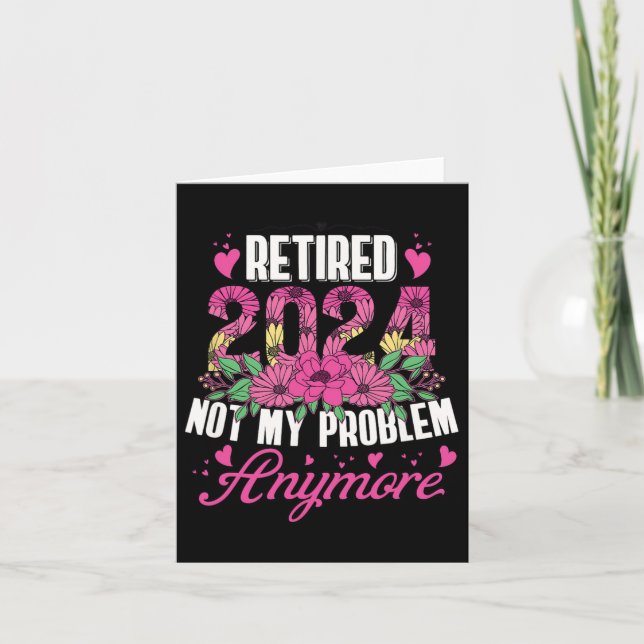 Pensionerad 2024 Rolig Pension För Kvinnor 2024 Fl Kort (Framsida)