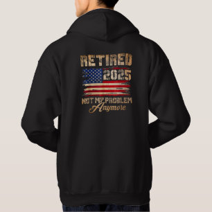 Pensionerad 2025 Inte Mitt Problem Längre Sverige Hoodie
