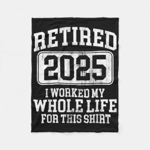 Pensionerad 2025 Pension Manar Kvinnor Humor T-shi Fleecefilt