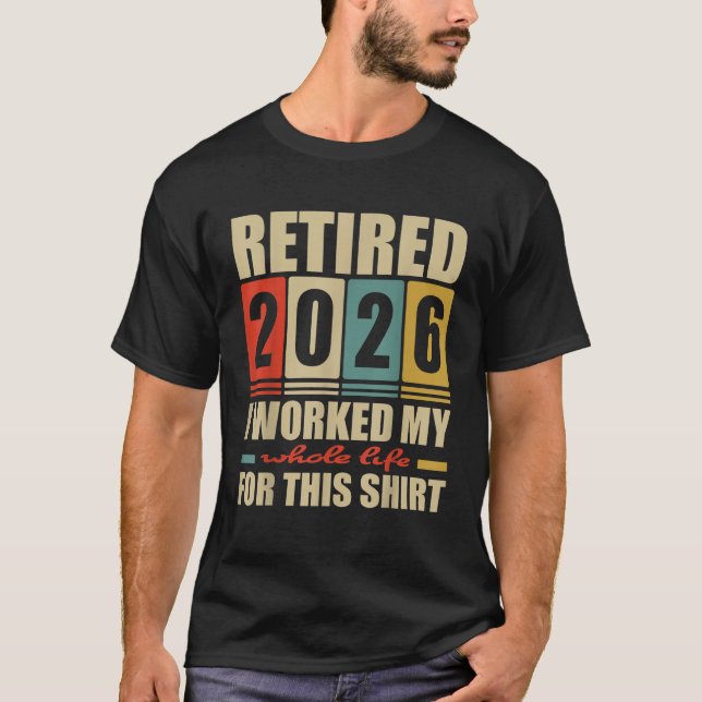 Pensionerad 2025 Pension Manar Kvinnor Humor T Shirt (Framsida)