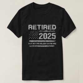 Pensionerad 2025 USA Flagga Pensionering 2025 Män  T Shirt