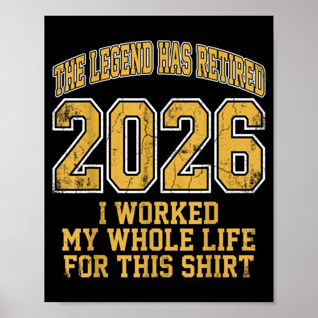Pensionerad 2026 inte längre något problem rolig p poster (Framsidan)