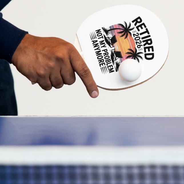 Pensionerad 2026 inte mitt problem längre pingisracket (Insitu)