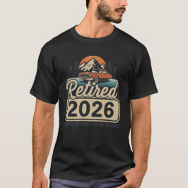 Pensionerad 2026 T-Shirt – Rolig Pension 