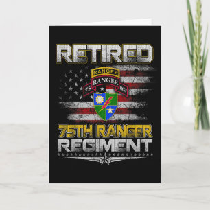 Pensionerad 75th Ranger Regiment Veteran Patriotis Kort