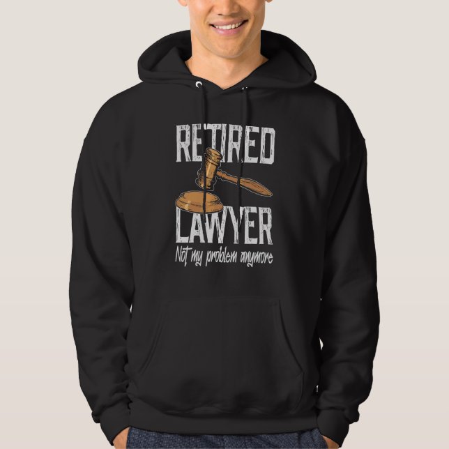 Pensionerad advokat Inte mitt problem längre Hoodie (Framsida)