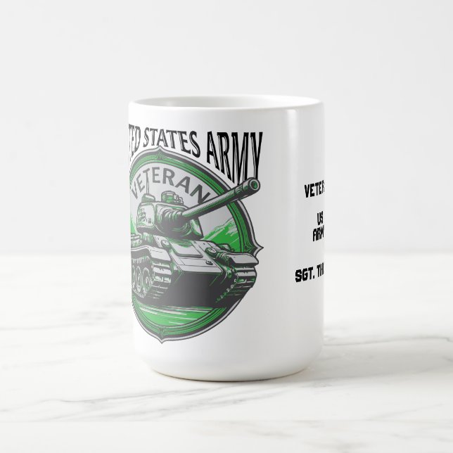 "Pensionerad" amerikansk militär tank Kaffemugg (Center)