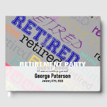 Pensionerad Anpassningsbar Pension Party Guest Bok