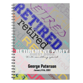 Pensionerad Anpassningsbar Pension Party Guest Bok Anteckningsbok Med Spiral