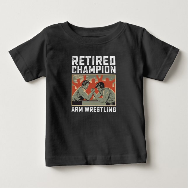 Pensionerad Arm Wrestling-mästare T Shirt (Framsida)