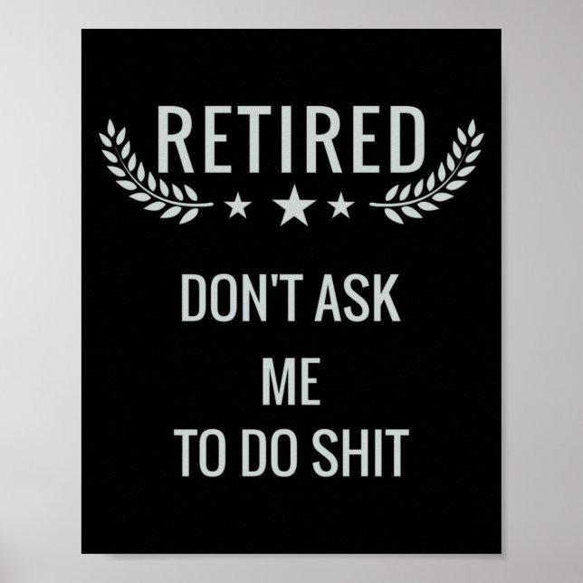 Pensionerad, be mig inte att göra  poster (Framsidan)