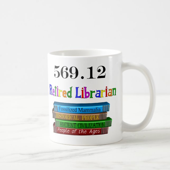 Pensionerad bibliotekarie 569,0 (Dewey det Kaffemugg (Höger)