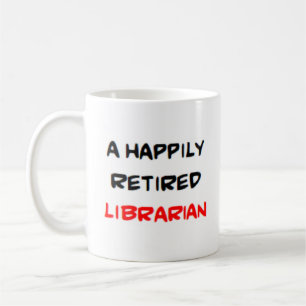 pensionerad bibliotekarie kaffemugg