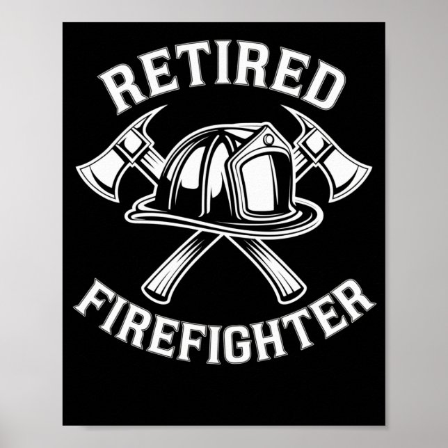 Pensionerad brandman poster (Framsidan)