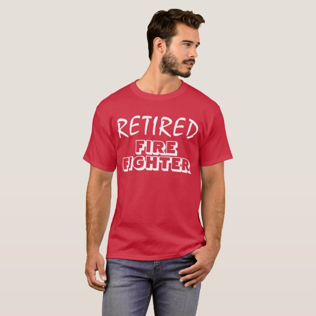 PENSIONERAD BRANDMAN PRESENT VID PENSIONERING T SHIRT (Hel framsida)