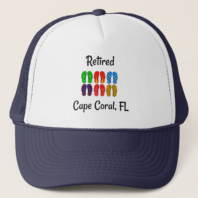 Pensionerad, Cape Coral, FL flip-flops design, Keps (Framsida)