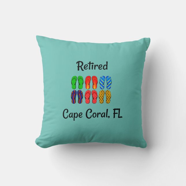pensionerad, Cape Coral, FL Kudde (Framsida)