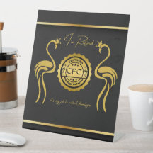 Pensionerad certifierad flamingosamlare Svart Guld