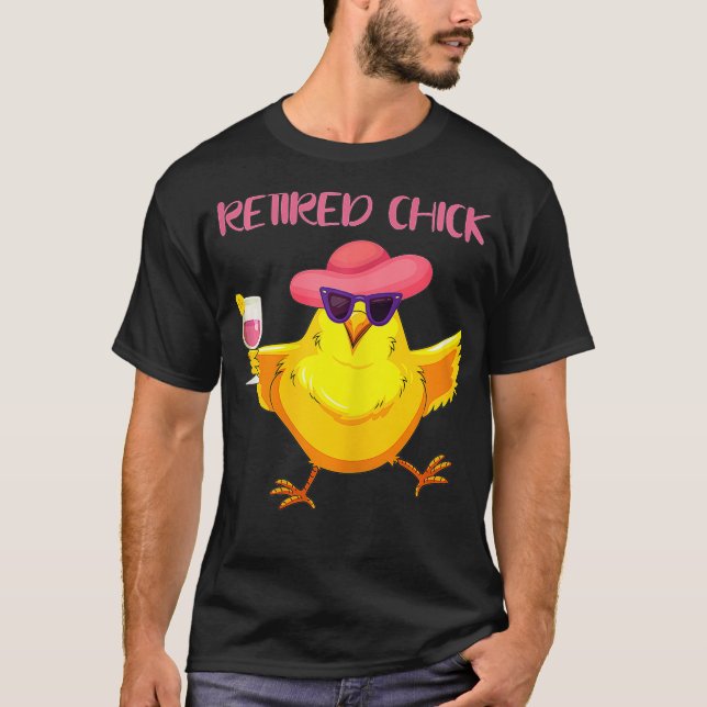 Pensionerad Chick 2020 Funny Pension Gift för Mamm T Shirt (Framsida)