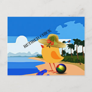 Pensionerad Chick - Humor Vykort