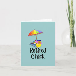 Pensionerad Chick, Pension Humor Kort