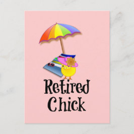Pensionerad Chick, Pension Humor Vykort