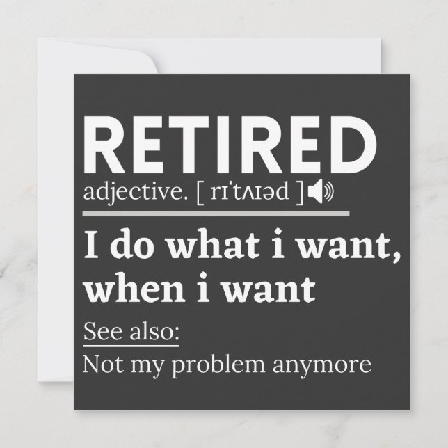 pensionerad definition, lustig pension, pensionera inbjudningar (Framsida)
