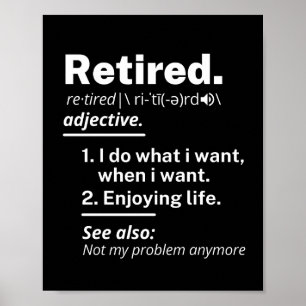 pensionerad. definition lustig pension poster