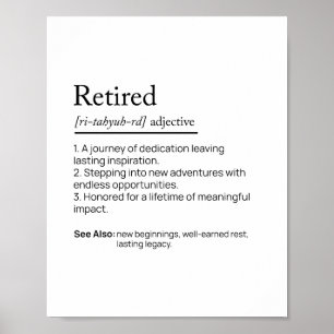 Pensionerad definition poster
