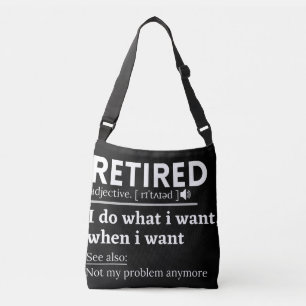 pensionerad definition, roligt pension, pensionera axelväska