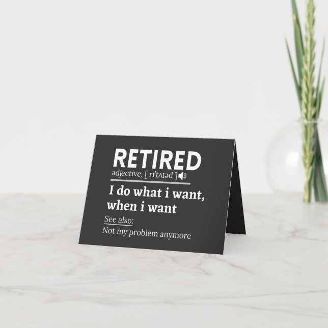 pensionerad definition, roligt pension, pensionera kort (Framsida)