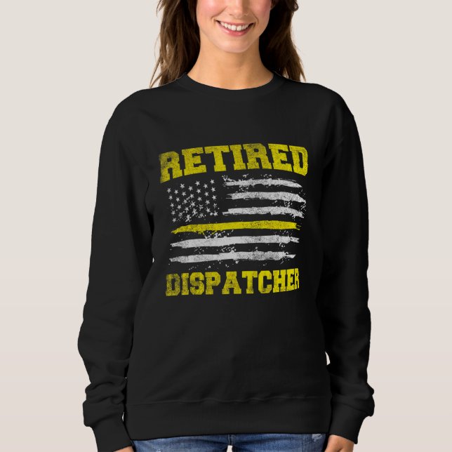 Pensionerad dispatchoperatör  911 Polisoperatör Nö T Shirt (Framsida)