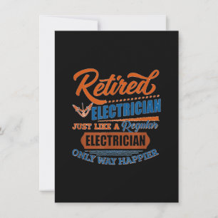 Pensionerad elektriker - Elektricitet present Anteckningskort