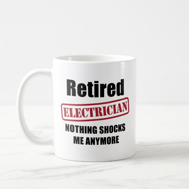 Pensionerad elektriker (US-pass) Kaffemugg (Vänster)