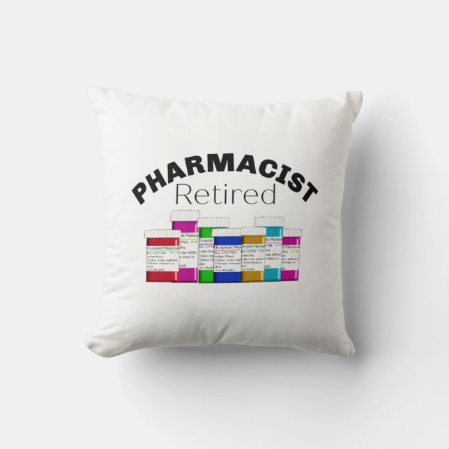 Pensionerad farmaceut kudde (Framsida)