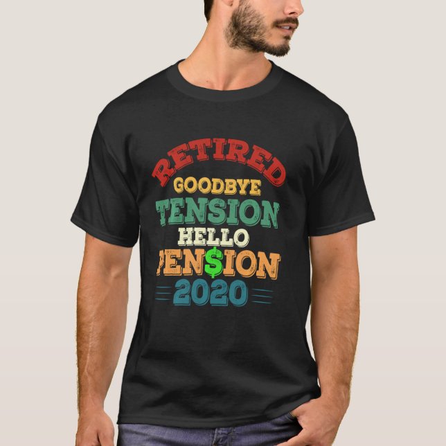 Pensionerad farväl Hej Pension 2020 Funny R T Shirt (Framsida)