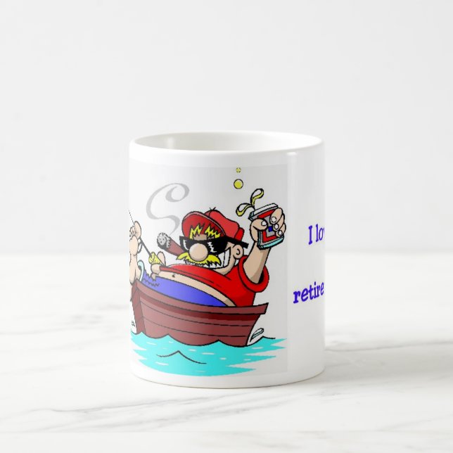 Pensionerad fiskare kaffemugg (Center)