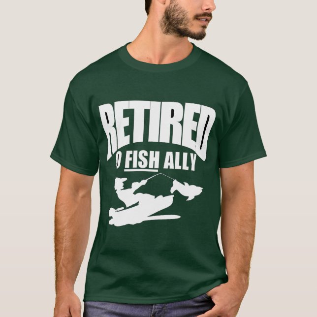 Pensionerad fiskares citat t shirt (Framsida)