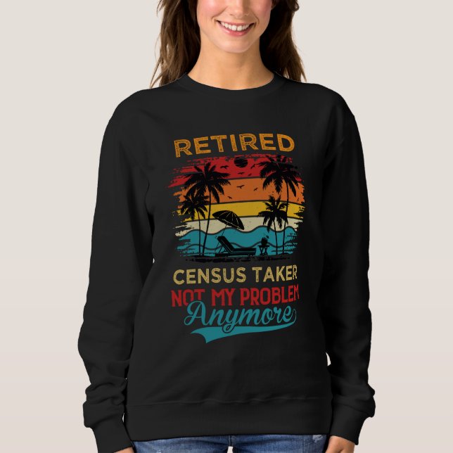 Pensionerad folkräknare Inte mitt problem längre P T Shirt (Framsida)