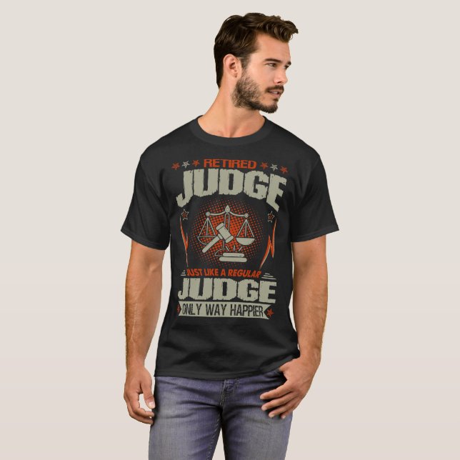 Pensionerad för domare något liknande precis långt t shirt (Hel framsida)