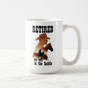 Pensionerad Fortfarande i sadeln Western Retiremen Kaffemugg