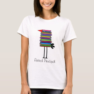 Pensionerad främsta bokfågelT-tröja T-shirt