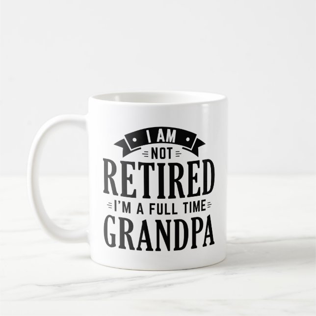 Pensionerad Fullt Grandpa Kaffemugg (Vänster)