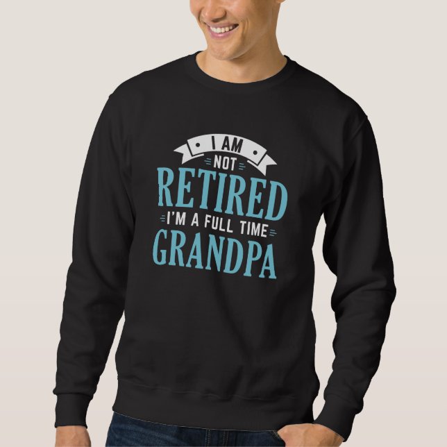 Pensionerad Fullt Grandpa Lång Ärmad Tröja (Framsida)