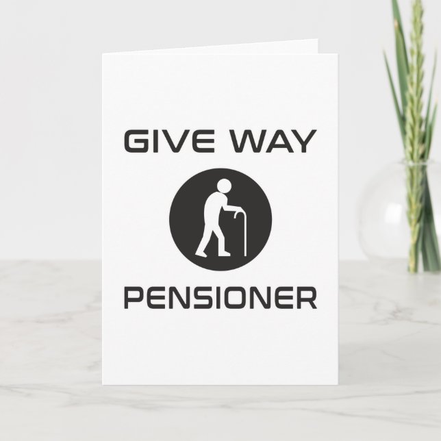Pensionerad gå i pension farfar pensionering rolig kort (Framsida)