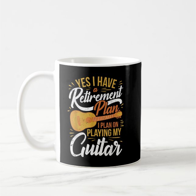 Pensionerad gitarrspelare Pensionerad gitarrist Kaffemugg (Vänster)