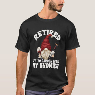 Pensionerad Gnomfarfar För Vin Pensionär T Shirt