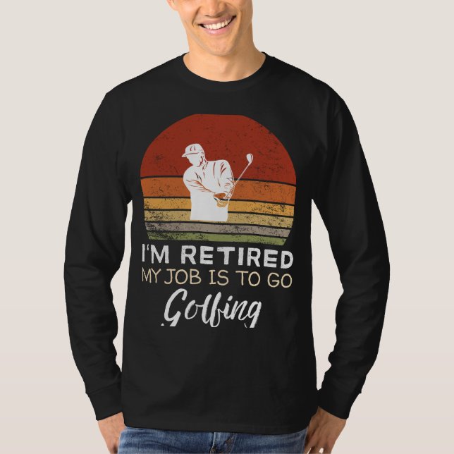 Pensionerad golfspelare tee - Tee-tidshumor! (Framsida)