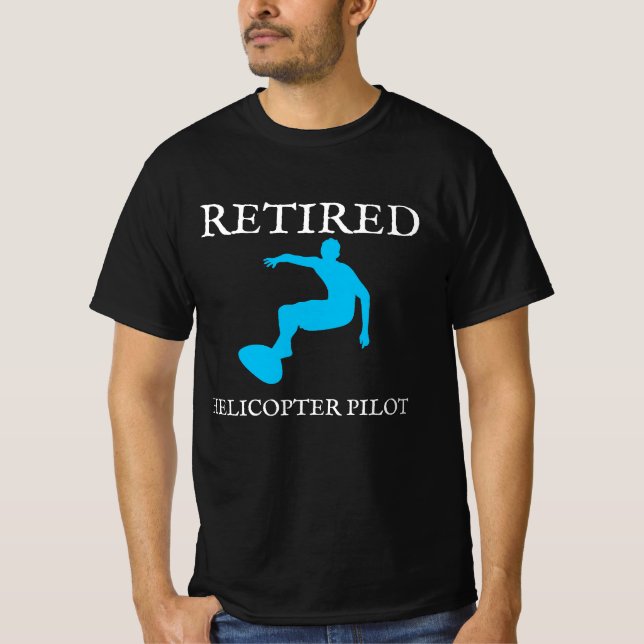 Pensionerad helikopterpilot Surfer Pension Gift T Shirt (Framsida)
